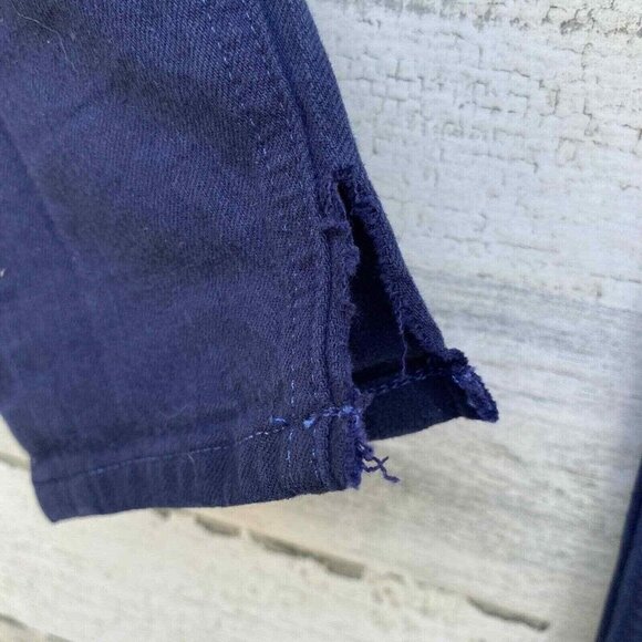 Madewell Skinny Skinny Jeans Womens 25 x 34 Blue Dip Dye Color Fade‎ Ankle Slit - Picture 10 of 11